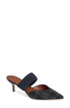 Women's Malone Souliers Maisie Plaid Banded Mule .5us / 39eu - Green
