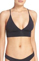 Women's L Space Olivia Bikini Top, Size D - Black