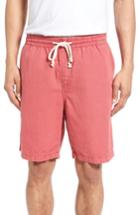 Men's Nordstrom Men's Shop Cotton & Linen Blend Shorts, Size - Red