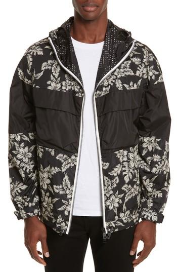 Men's Moncler Thiou Floral Print Jacket - Black