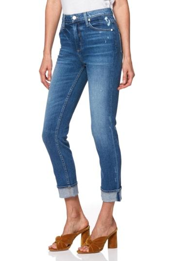 Women's Paige Sarah High Waist Straight Slim Leg Jeans - Blue