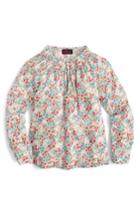 Women's J.crew Liberty Poppy Print Smocked Top