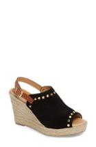 Women's Patricia Green Rockstar Espadrille Wedge Sandal M - Black