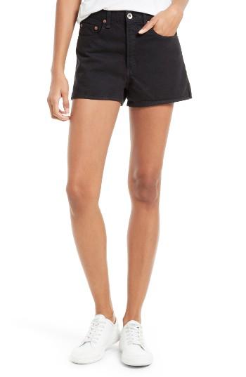 Women's Rag & Bone/jean Justine High Waist Denim Shorts - Black