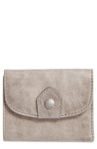 Women's Frye Melissa Medium Trifold Leather Wallet - Grey