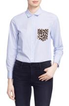 Women's Equipment 'leema' Pocket Detail Stripe Cotton Shirt