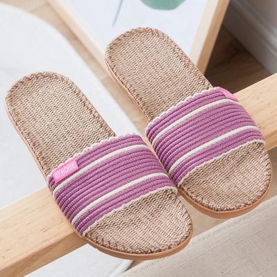 Oasap Men Fashion Anti-slip Flat Linen Slippers