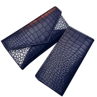 Oasap Genuine Leather Alligator Print Clutch Long Purse