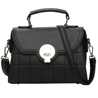 Oasap Pu Flap Shoulder Bag With Top Handle
