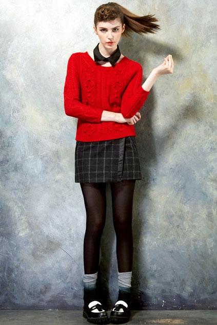 Oasap Retro Style Check Print Skirt
