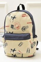 Oasap Bold Canvas Backpack