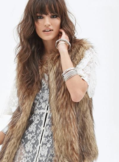 Oasap Women's Fancy Plush Imitation Fur Vest
