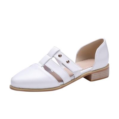Oasap Pointed Toe Hollow Out Low Heels Shoes
