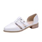 Oasap Pointed Toe Hollow Out Low Heels Shoes