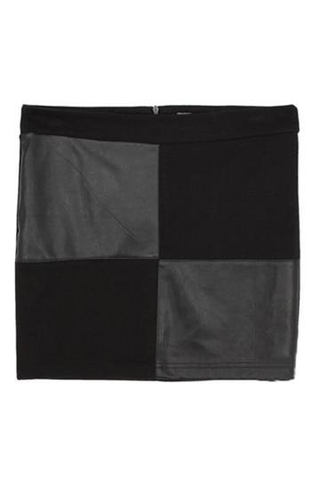 Oasap Color Blocked Hip Hugging Skirt
