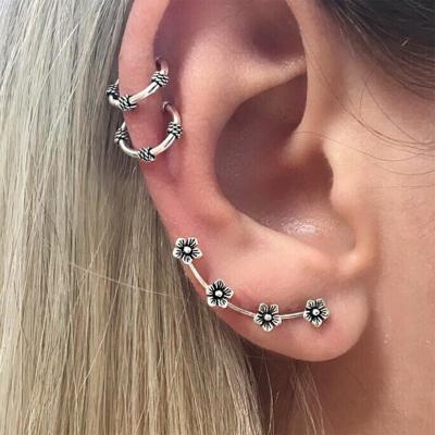 Oasap Fashion Alloy Floral Shape Casual Earrings