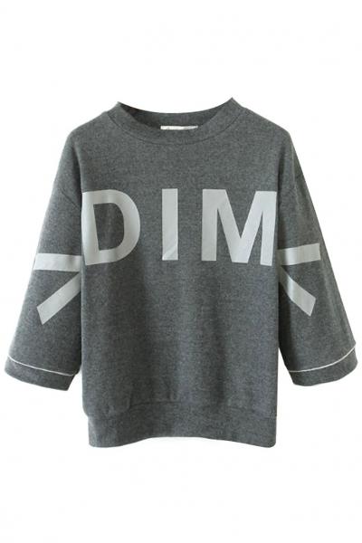 Oasap Dim Grey Hue Sweatshirt