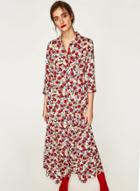 Oasap Floral Printed 3/4 Sleeve Maxi Dress