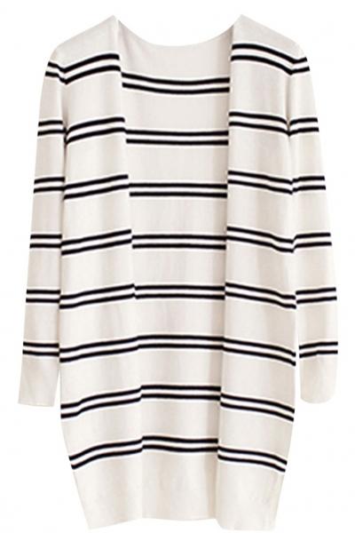 Oasap Concise Stripe Knitted Cardigan