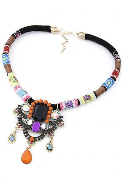 Oasap Boho Water Drop Dangle Necklace