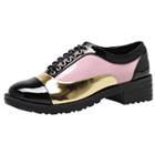 Oasap Fashion Low Top Chunky Heels Oxford Shoes
