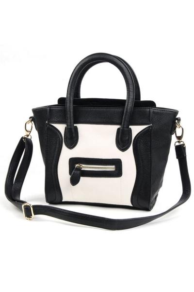 Oasap Sweet Color Block Smile Face Bag