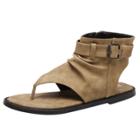 Oasap Vintage Buckle Stap Falt Gladiator Sandals