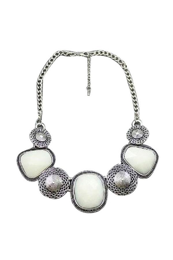 Oasap Oversized Chic Diamante Necklace
