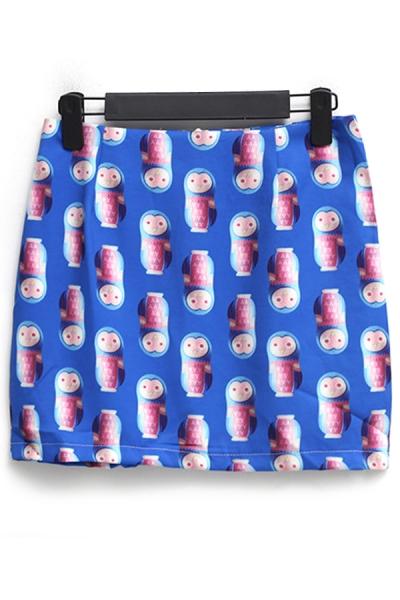 Oasap Cute Owl Print Skirt