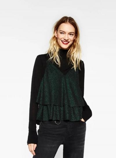 Oasap V Neck Loose Slip Tank