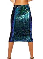 Oasap Women's Sequin Trim Bodycon Midi Skirt