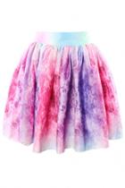 Oasap Heavenly Multicolor Pleated Mini Skirt