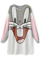 Oasap Happy Bunny Long Sweatshirt