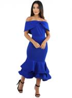 Oasap Royal Blue Off Shoulder Mermaid Bodycon Dress