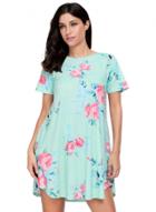 Oasap Casual Pocket Design Floral Short Boho Dress