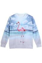 Oasap Dancing Crane Sweatshirt