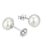 Oasap Fashion Sterling Silver Pearl Stud Earrings