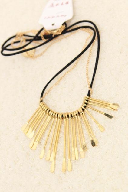 Oasap Retro Spike Pendant Necklace