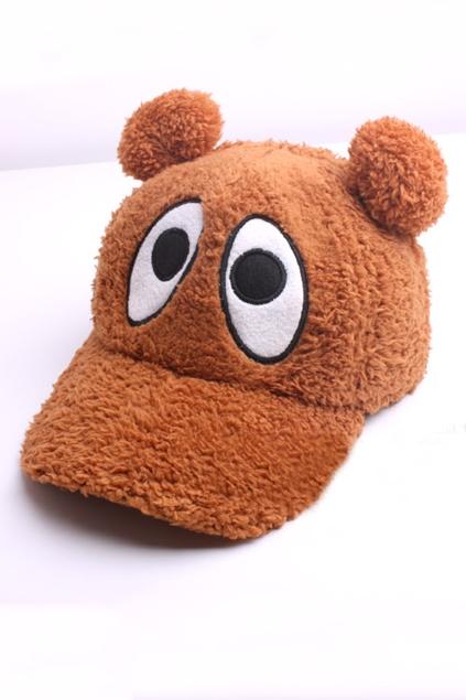 Oasap Cartoon Faux Fur Baseball Cap