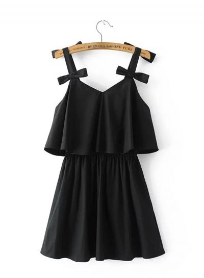 Oasap Bow Tie Slip Dress