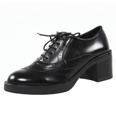 Oasap Vintage Block Heels Brogue Shoes