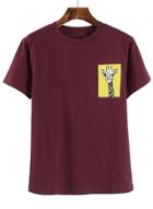 Oasap Fashion Giraffe Printed Pullover T-shirt