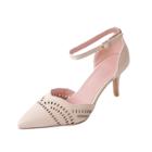 Oasap Hollow Out Solid Color Pointed Toe Pumps