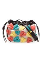 Oasap Sweet Heart Embellished Shoulder Bag With Lace-up Fastening