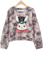 Oasap Lovely Dotted Rabbit Sweatshirt