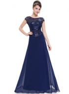 Oasap Women's Elegant Sequin Keyhole Back Slim Fit Prom Dress