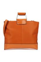 Oasap Square Handle Pure Color Shoulder Bag