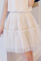 Oasap Favourite Lace Multi-layered Mini Skirt