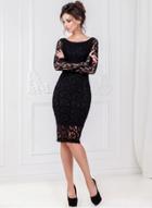 Oasap Fashion Long Sleeve Lace Bodycon Dress
