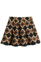 Oasap Retro Geo A-line Skirt